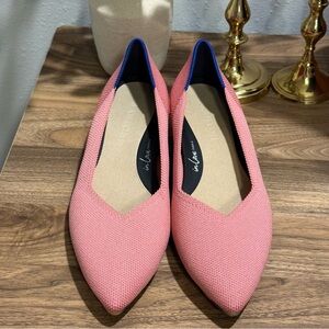 Rothy’s NWOB Size 6 Tulip Pink The High Point Flats Knit Slip On Comfort Support
